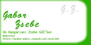 gabor zsebe business card